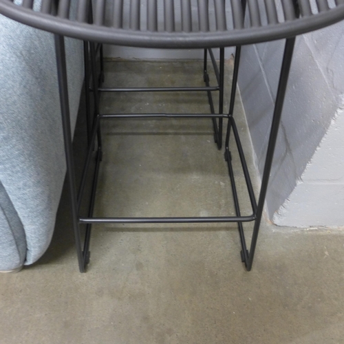 1357 - A pair of Shipley black bar stools