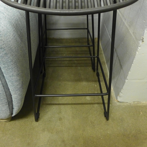 1358 - A pair of Shipley black bar stools