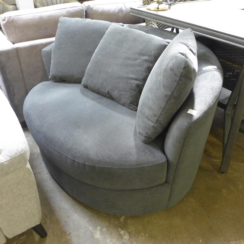 1468 - A dark grey fabric swivel chair, original RRP £441.66 + vat (4180-39) *This lot is subject to vat