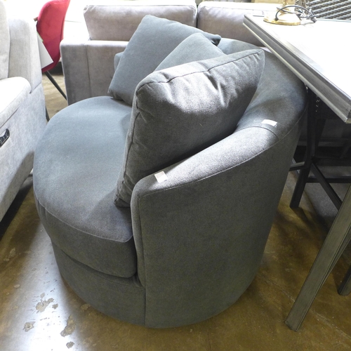 1468 - A dark grey fabric swivel chair, original RRP £441.66 + vat (4180-39) *This lot is subject to vat