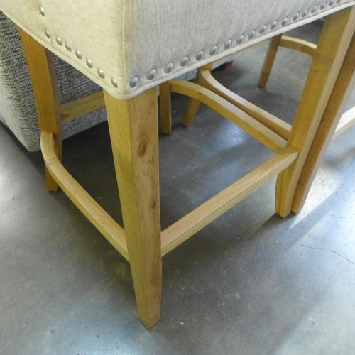 1485 - A pair of Bradley beige bar stools