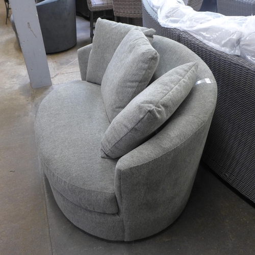 1499 - Light grey fabric swivel Chair, original RRP £441.66 + VAT (4178-11) *This lot is subject to Vat