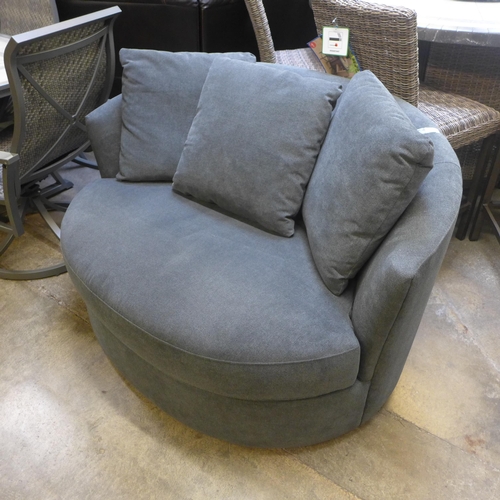 1502 - A dark grey fabric swivel chair, original RRP £441.66 + vat (4180-43) *This lot is subject to vat