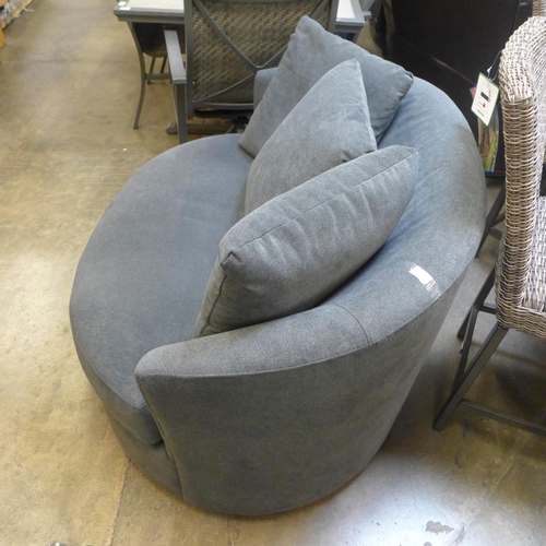 1502 - A dark grey fabric swivel chair, original RRP £441.66 + vat (4180-43) *This lot is subject to vat