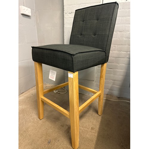 1328 - A pair of Raven dark grey bar stools