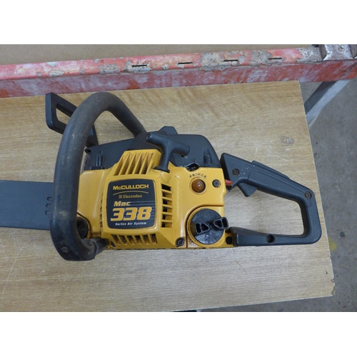 2004 - Three Petrol chainsaws, comprising one McCulloch, one Partner and one unbranded model