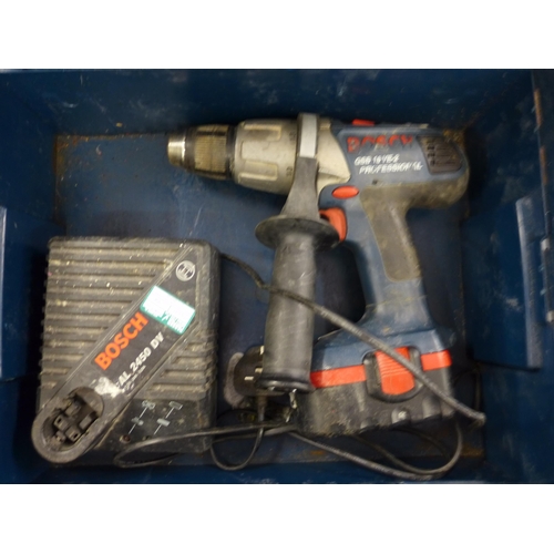 2034 - A Bosch GSB18VE-2 Pro 18v hammer drill with battery and charger in case