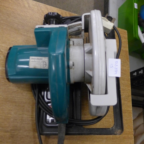 2041 - A Black & Decker DP1000 saw, a Black and Decker BD273 sander, a Burgess airless sprayer