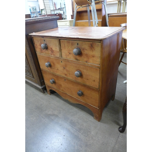 132 - A Victorian pine chest of drawers