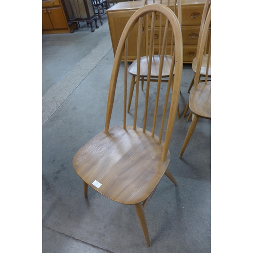 30 - A set of four Ercol Blonde elm and beech Quaker chairs