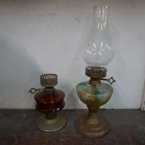 305 - Two Victorian oil lamps