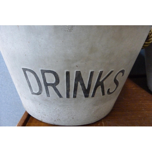 319 - Two galvanised drinks/beer coolers