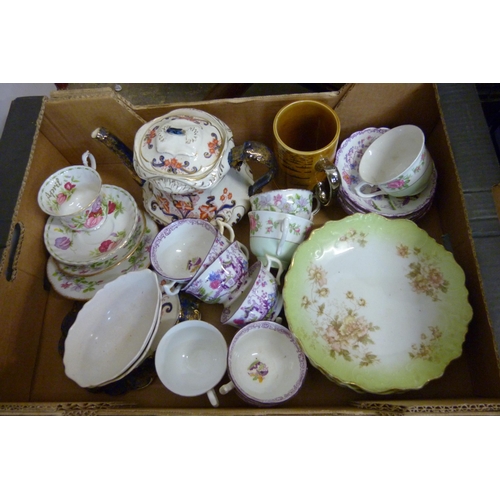 329 - Assorted china including Royal Albert Sweet Pea, Royal Stafford Columbine, etc.