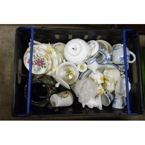 332 - Four boxes of assorted china