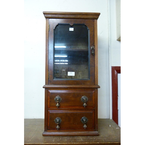 338 - An Edward VII mahogany jewellery cabinet