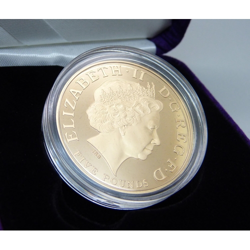 1002 - The Royal Mint 2008 Her Majesty Queen Elizabeth II Eightieth Birthday Gold Proof Crown, No. 0797