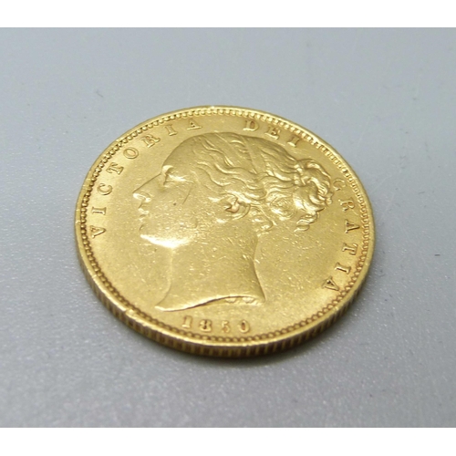 1007 - A Victorian 1850 gold full sovereign