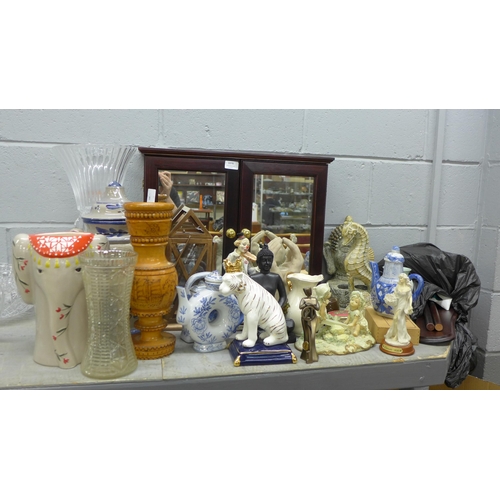 1076 - A collection of vases and figures **PLEASE NOTE THIS LOT IS NOT ELIGIBLE FOR POSTING AND PACKING**