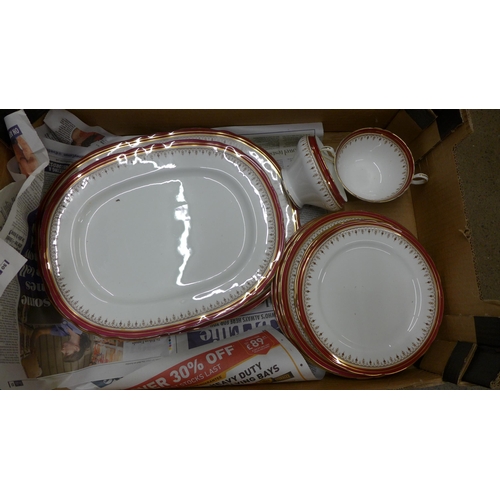 1091 - A large collection of Aynsley dinnerwares in three boxes **PLEASE NOTE THIS LOT IS NOT ELIGIBLE FOR ... 