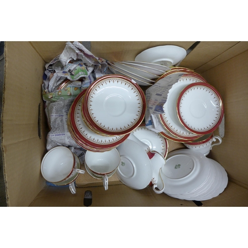 1091 - A large collection of Aynsley dinnerwares in three boxes **PLEASE NOTE THIS LOT IS NOT ELIGIBLE FOR ... 