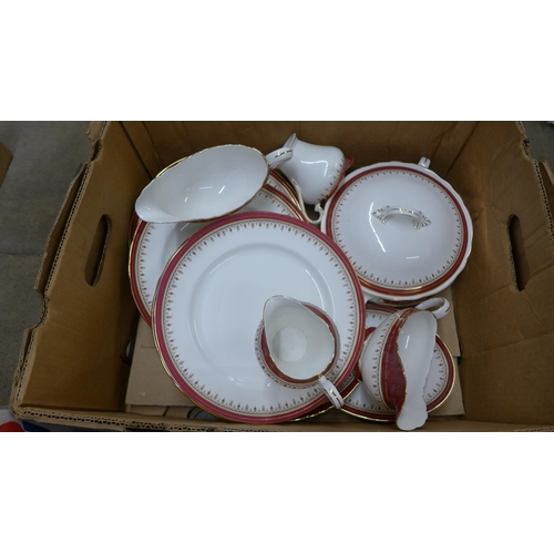 1091 - A large collection of Aynsley dinnerwares in three boxes **PLEASE NOTE THIS LOT IS NOT ELIGIBLE FOR ... 