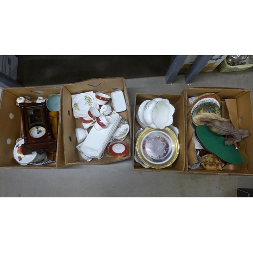 1094 - Four boxes of assorted china and household items **PLEASE NOTE THIS LOT IS NOT ELIGIBLE FOR POSTING ... 