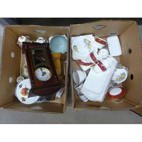 1094 - Four boxes of assorted china and household items **PLEASE NOTE THIS LOT IS NOT ELIGIBLE FOR POSTING ... 