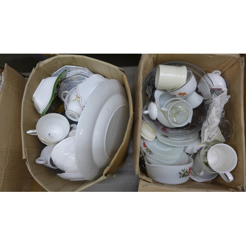 1097 - Four boxes of assorted china **PLEASE NOTE THIS LOT IS NOT ELIGIBLE FOR POSTING AND PACKING**