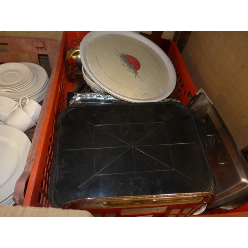 1104 - Three boxes of assorted china and kitchenware **PLEASE NOTE THIS LOT IS NOT ELIGIBLE FOR POSTING AND... 