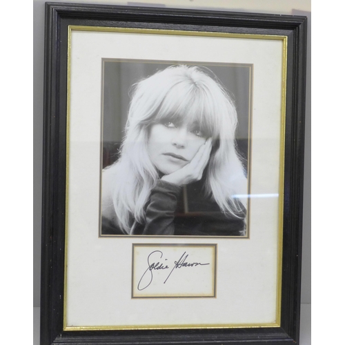 615 - A Goldie Hawn autographed display