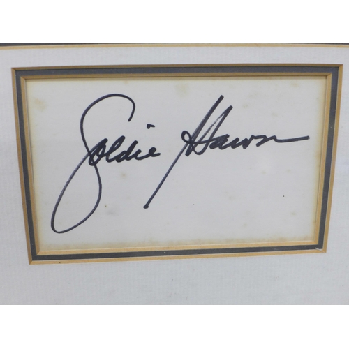 615 - A Goldie Hawn autographed display