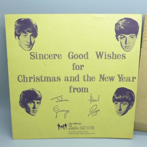 627 - A Beatles Christmas flexi disc, 1963 with original envelope