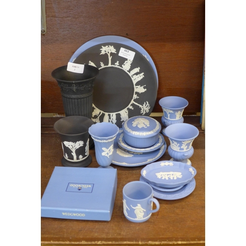 663 - A collection of Wedgwood Jasperware