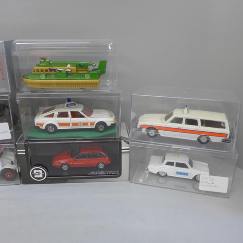 667 - Corgi, Schuco, Gama and other die-cast model vehicles including hovercraft, emergency service vehicl... 