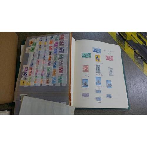 691 - Stamps; a box of stamps, covers, etc., loose and in albums