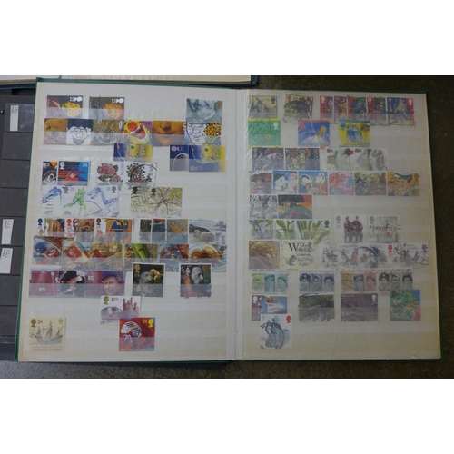 692 - Stamps; five albums of GB stamps