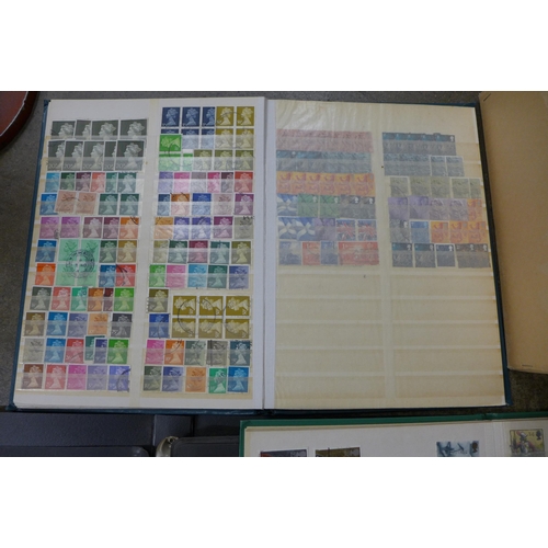 692 - Stamps; five albums of GB stamps