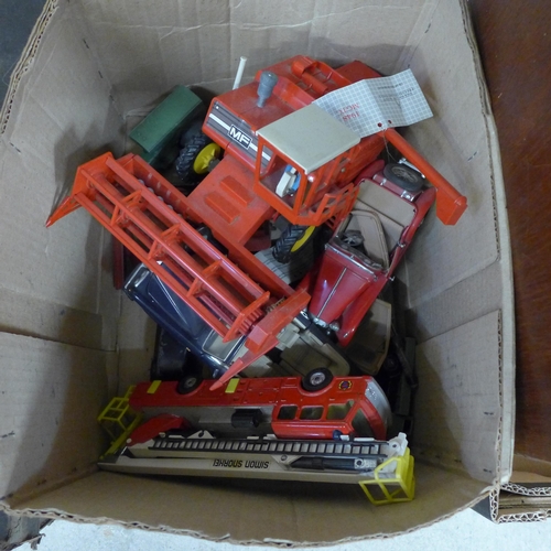 701 - A collection of die-cast model vehicles including a case full of early Dinky Toys, playworn