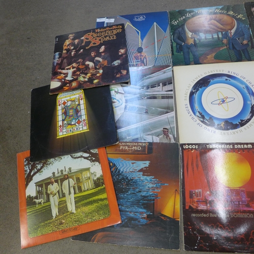 704 - Twelve mainly Prog Rock LP records including Yes, Adam Parsons, Tangerine Dream, Barclay James Harve... 