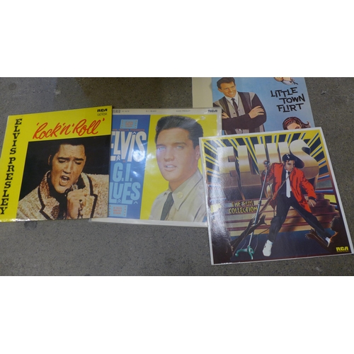 707 - 1960s LP records, Elvis, Billy Fury, Buddy Holly, etc., approximately 60 in total