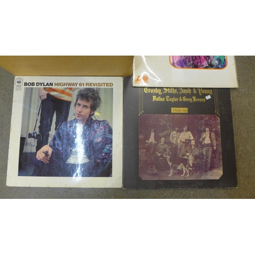 711 - LP records, prog rock and folk, Neil Young, Crosby, Stills, Nash and Young, Bob Dylan, etc., 25 in t... 