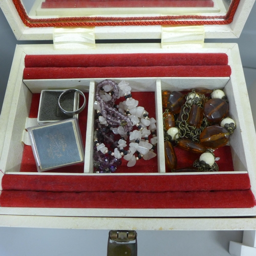 728 - Costume jewellery including enamelled, wristwatches and pens