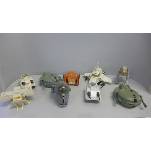 751 - Nine Kenner Star Wars vehicles/toys