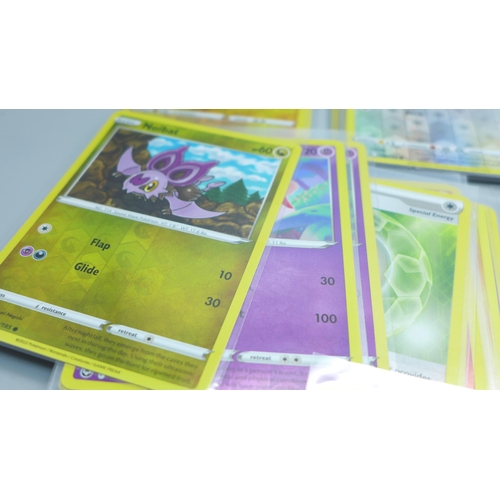 803 - 76 Reverse holographic Pokemon cards, Silver Tempest including Black Star rares, pack fresh in prote... 