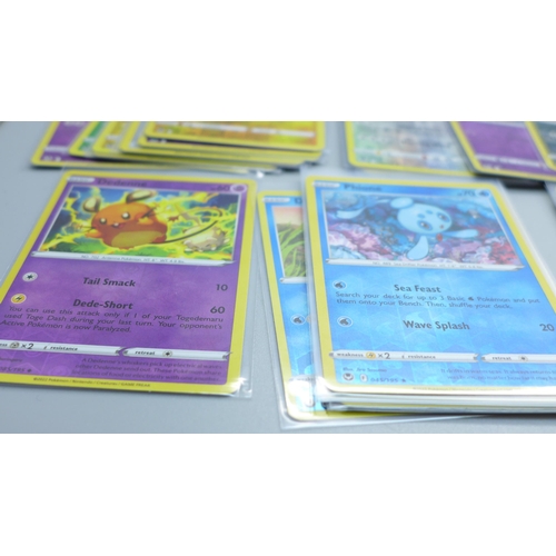 805 - 76 Reverse holographic Pokemon cards, Silver Tempest including Black Star rares, pack fresh in prote... 