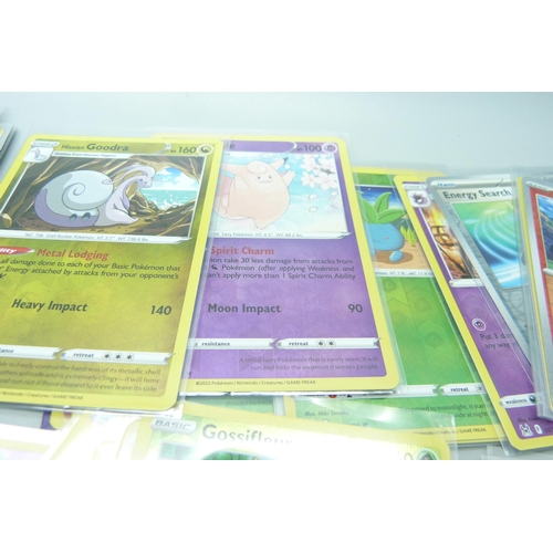 808 - Over 50 holo and reverse holo Pokemon cards from sets Scarlet and Violet, Evolving Skies, etc., holo... 