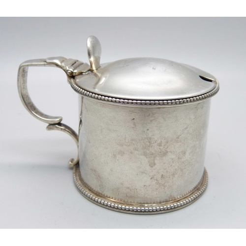 820 - A Victorian silver mustard, London 1852, 103g