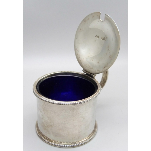 820 - A Victorian silver mustard, London 1852, 103g