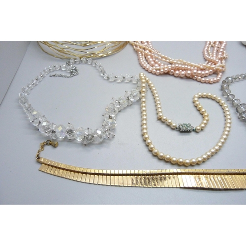 855 - Two Past Times jewellery sets, matching crystal necklace and bracelet and another crystal necklace, ... 