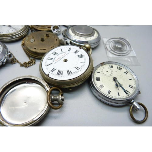 875 - A collection of pocket watches and pocket watch movements, a/f